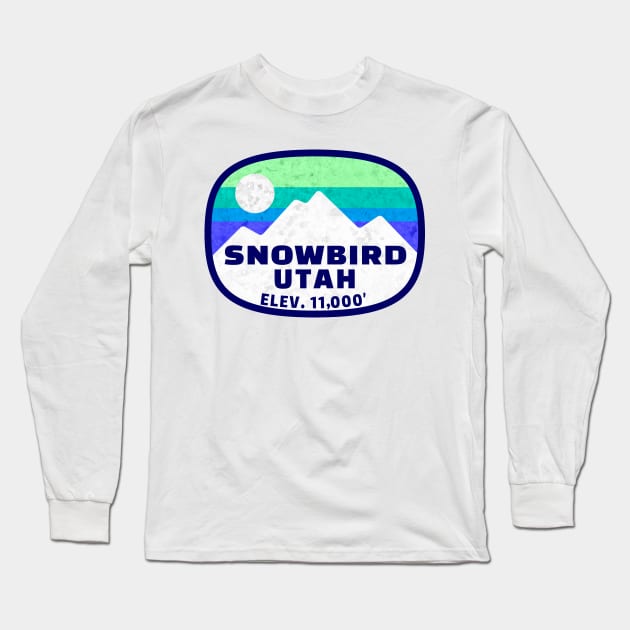 Ski Snowbird Utah Skiing Winter Sports Snowboarding Long Sleeve T-Shirt by TravelTime